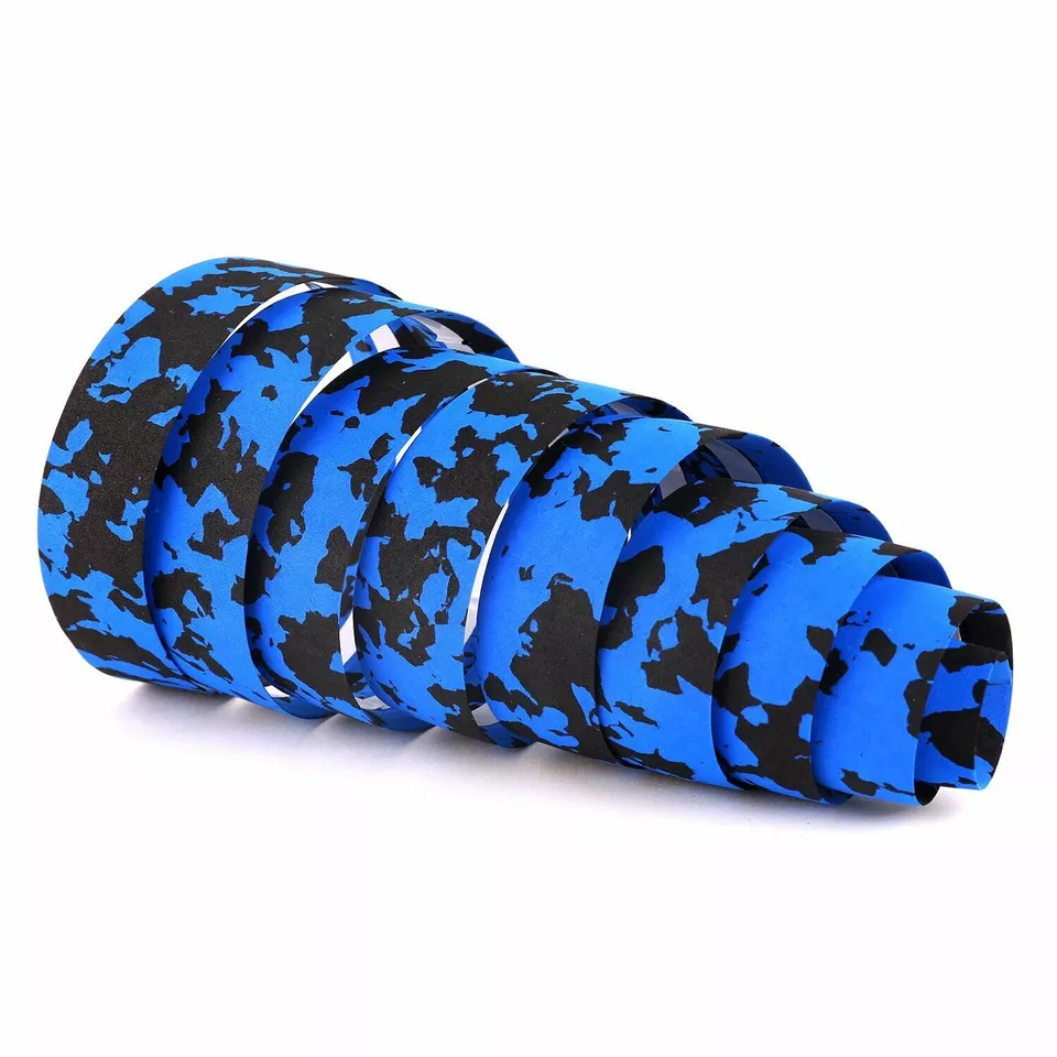 2pcs Bike Handlebar Tape Road Bicycle Cycling Non-slip Handle Wrap Blue+Black - £8.22 GBP