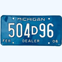 2006 United States Michigan Base Dealer License Plate 504D96 - £13.23 GBP
