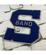 Vintage Band Letter Jacket Patch Large Blue ‘S’ - £4.57 GBP