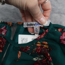 Bailey Blue Romper Womens M Green One Piece Long Sleeve Kimono Round Nec... - £17.90 GBP