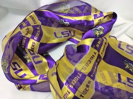 *Louisiana State LSU Tigers 13-by-56 inch Purple and Gold Ladies Scarf NEW - £7.20 GBP