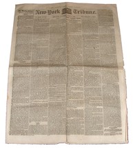 Saturday APril 9, 1859 NEW YORK TRIBUNE Newspaper Number 917 Very Nice! - $39.99