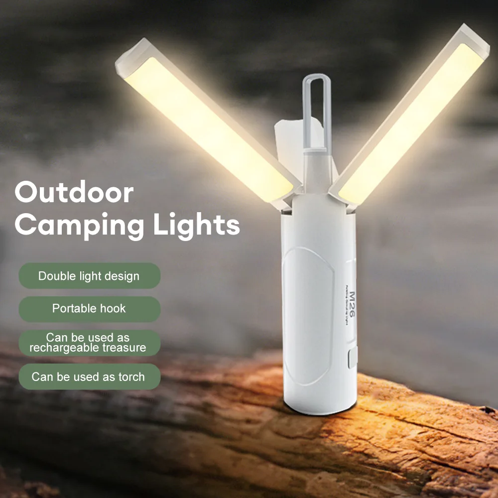 Portable Camping Lantern Rechargeable Tent Light Travel Backpack Lamp Folding - £15.67 GBP+