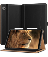 OKP Case for Samsung Galaxy Tab A9 8.7" PU Leather Folio Cover Stylus Holder Blk