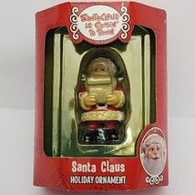 VTG 1998 Enesco Santa Claus Is Comin&#39; To Town Holiday Ornament New In Box - £15.77 GBP