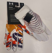 Under Armour UA Mens XL Blur Limited Edition Football Receiver Glue Grip Gloves - £26.00 GBP