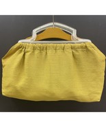 Vintage 1940s Yellow Knitting Sewing Bag with Plastic Handles and Inner ... - €18,84 EUR