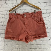 Wild Fable Burnt Orange Shorts Womens Sz XXL Hot Pants Paper Bag Waist FLAW - $11.88