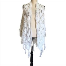 Vintage 1970’s Hand Crocheted Wool Fringed Shawl - £46.68 GBP
