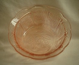 Vintage Cherry Blossom Pink Jeannette 4-3/4&quot; Fruit Dessert Bowl Depression Glass - £17.45 GBP