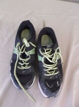 Nike Sneakers Kid's Youth 5Y Black White Green Yellow Laces Motion Fit 5643 - $12.59
