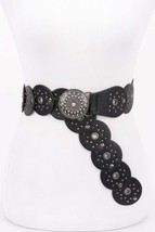 New Multi Metal Round Pu Vintage Belt - $27.00