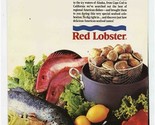 Red Lobster Restaurant Seafood Tastes of America Dinner Menu  - $14.85