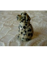 (Y-DOG-LA-500) DALMATIAN Dog dogs carving FIGURINE SPOT stone gemstone S... - €7,64 EUR