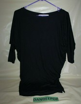 41 Hawthorne Modal Blend 3/4 Batwing Sleeve Black top Size Women's XS - £38.93 GBP