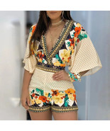 Sexy Jumpsuit For Women 2025  One Piece Summer High Waist Short Playsuit  - $25.50