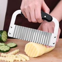 HIC Kitchen Crinkle-Cut Wave Slicer French Fry Vegetable Cutter, Stainle... - €14,73 EUR