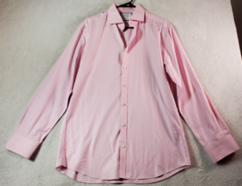 Charles Tyrwhitt Dress Shirt Men Size 16.5 Pink Long Sleeve Collared But... - $15.34