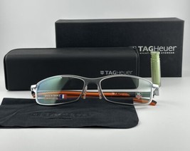 Authentic Tag Heuer TH 0804 Full Rim Gray/Orange Temples France Eyeglass... - £242.90 GBP