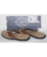 St. John&#39;s (J.C. Penney) Bay Saddlebrook Brown Flip Flops Sandals Men&#39;s ... - $36.91 CAD