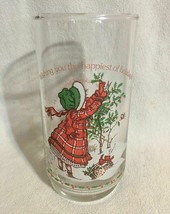 HOLLY HOBBIE GLASS WISHING YOU THE HAPPIEST HOLIDAYS Coca Cola Limited E... - $12.34