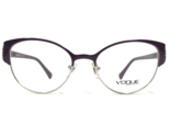 Vogue Brille Rahmen VO4015-B 5008 Lila Silber Cat Eye Kristalle 51-18-135 - $64.89