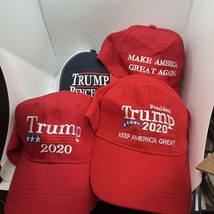 Assorted Lot of 4 President Donald Trump 2020 Hats &quot;Make America Great Again&quot; - £15.65 GBP