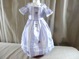 American Girl Doll Felicity Meet Dress Travel Gown Purple Embroidered Flowers - £17.01 GBP