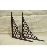 2 Cast Iron Large Antique Style Brackets Garden Braces Shelf Bracket Cor... - $551.50 MXN