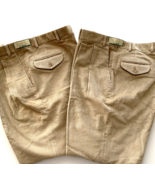New (2) LL Bean Corduroy Pants Men&#39;s 42x29 Tan RN# 71341 Cotton Polyeste... - $1,317.03 MXN