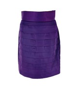 Purple Tiered Skirt Straight Party Cocktail Rear Zip C. Luce Womens Size S - $20.85 CAD