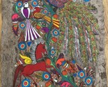 Vintage Native American Polychrome Painting on Bark Peacock - $47.49