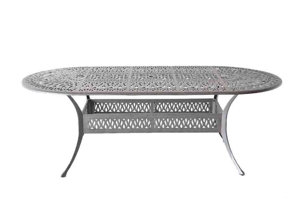 Patio dining table 42" x 72" x 29" Elisabeth cast aluminum furniture outdoor - $986.06