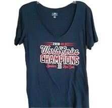 Womens MLB 2018 World Champion Boston Red Sox V Neck T Shirt Size Large - $12.86