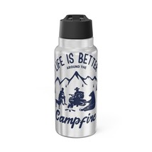 Personalized 32oz Gator Tumbler with Campfire Design, Stainless Steel, D... - £26.72 GBP