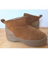Moon Boot Luna Low Suede Leather Ankle Bootie Cognac Brown Women&#39;s 38/7-... - $99.99