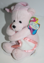 March of Dimes Plushland Ashley Baby Girl Teddy Bear 8&quot; Pink Plush Stuffed Soft - £25.43 GBP