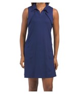 NWT Ladies GOTTEX Navy Blue Ruffle Sleeveless Golf &amp; Tennis Dress S M L ... - $54.99