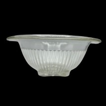 Federal Depression Clear Glass 7&quot; Nesting Mixing Bowl Ribbed Sides Rolled Edge - £18.64 GBP