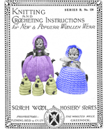 Vintage Crochet Pattern Greenock #130 Kewpie Bonnet Dolls Tea + Egg Cosi... - £1.64 GBP