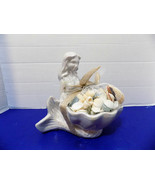 NEW Mermaid Figurin GC Home Decor Seashells Holder Coastal Nautical Decor - £13.75 GBP
