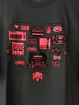 TeeFury Gamer XLarge Shirt &quot;Retro Gamer Heart&quot; Classic Game System CHARCOAL - £11.94 GBP