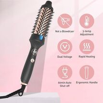 Thermal Brush Ceramic Hair Curler Comb 3 in 1 Thermal Curling Wand Doubl... - $28.93