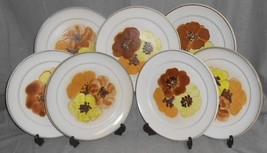 Set (7) Denby Potpourri Pattern Dinner Plates Made In England - £54.60 GBP