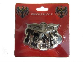 K&#39;s Novelties Texas Lone Star Longhorn Black Letters Belt Buckle - $12.88