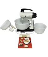 Vtg 1950’s Sunbeam Mixmaster Model 12 Stand Mixer 2 Bowls Juicer Manual ... - $141.94 CAD