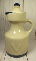 Studio Art Pottery Covered Cruet Marked &quot;V&quot; for Vinegar 5.25&quot; x 4&quot; Unused. - £6.21 GBP