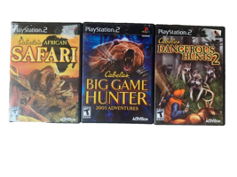 Cabelas 3 Game Lot: Playstation 2, PS2, COMPLETE, African Safari, Dangerous Hunt - £15.81 GBP