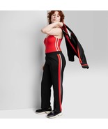 Wild Fable Women&#39;s High Rise Track Pants MEDIUM Black W Pockets NEW - $502.87 MXN