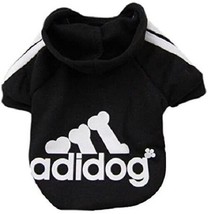 Idepet Soft Cotton Adidog Hoodie for Dog, XL, Black - £9.30 GBP